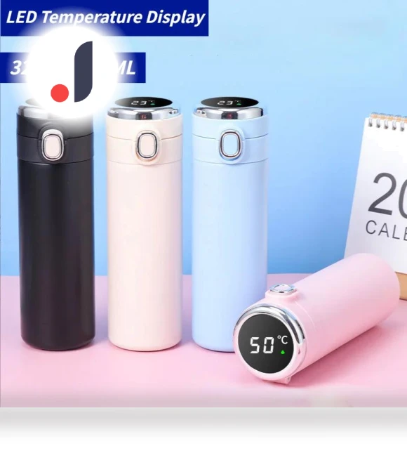 Smart LED Temperature Display Thermos — Travel Drinkware, Binchi Fitness