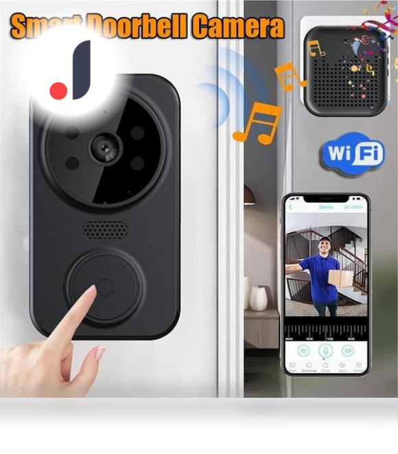 Smart Wireless Wi-Fi Video Doorbell — Smart Home Security, Factory Discount Outlet