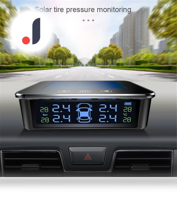 Solar Smart Car Digital Tire Pressure Monitoring System — TPMS Sensor Replacements, Cars Auto Home