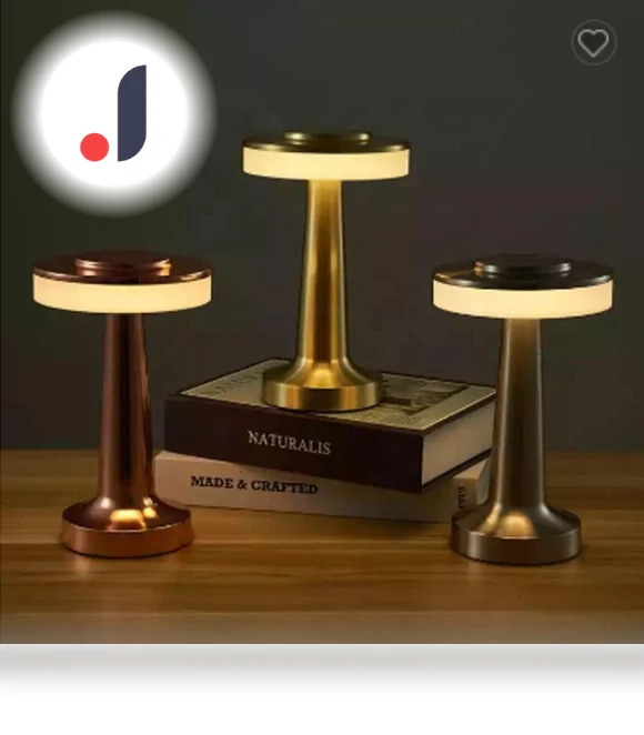 Vintage Metal Touch Sensor Dimmable LED Battery Table Lamp — Desk & Table Lighting, Zhou Yajin