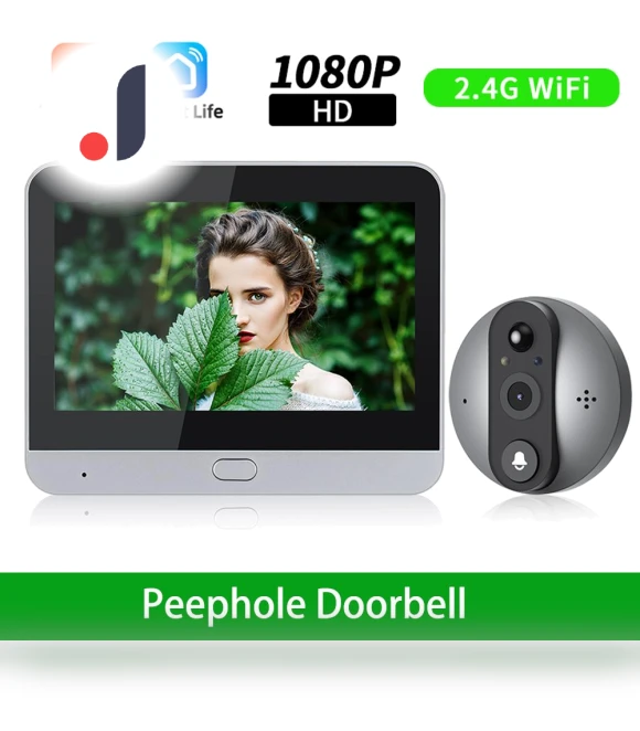Wi-Fi Video Doorbell with PIR Motion Detection — Smart Home Security, Jakemy