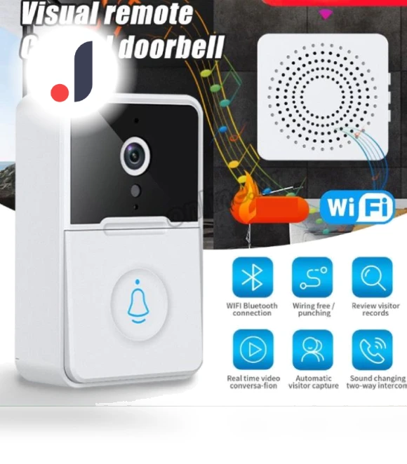 Wireless Wi-Fi Doorbell Video Intercom with Night Vision — Smart Home Security, Factory Discount Outlet