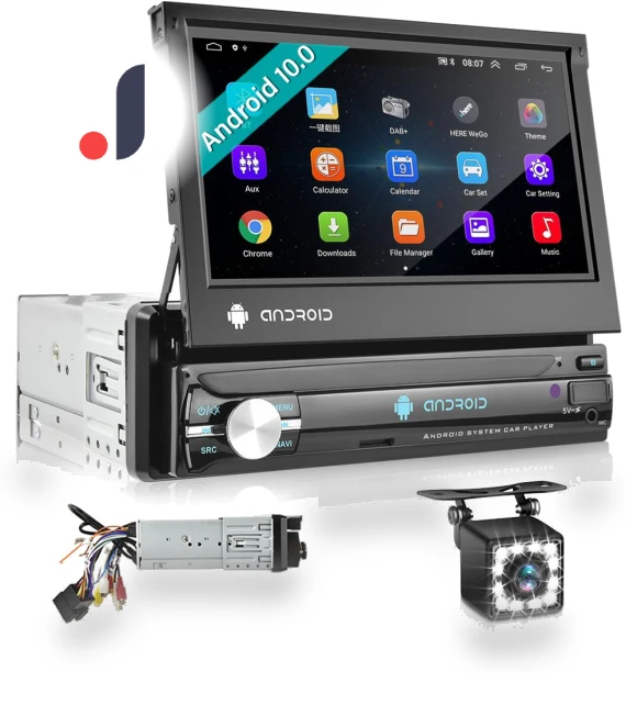 7-inch Foldable Touch Screen Android 10.0 Car Radio Receiver — Stereo Receivers, Podofo