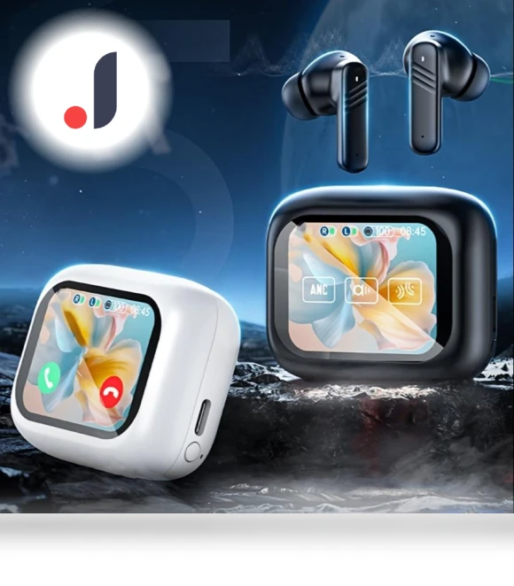 Active Noise Cancelling Headphones with Smart Touch Screen — In-Ear Headphones, CANKE