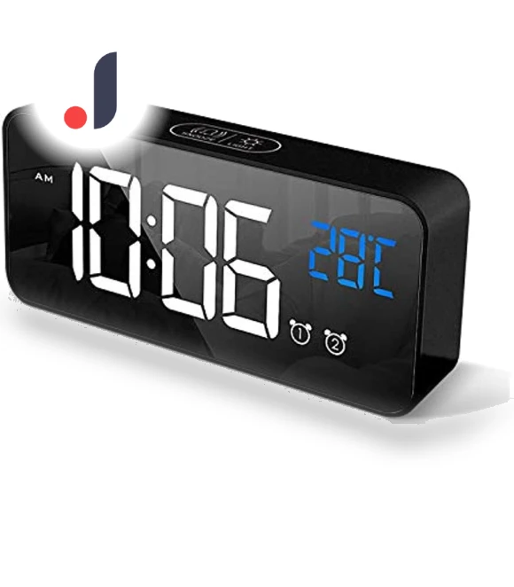 Digital Alarm Clock with Dimmable LED Display — Alarm, Factory Discount Outlet