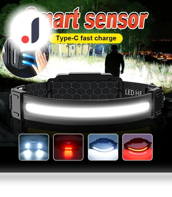High Lumen Headlamp with Smart Sensor — Flashlights, paweinuo
