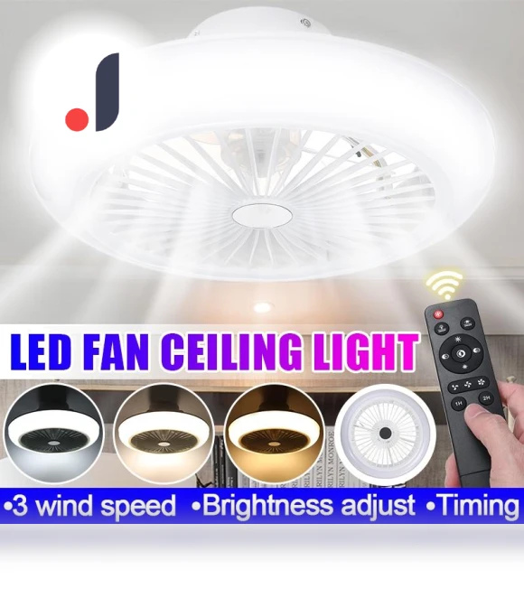 Modern LED Ceiling Fan with Remote Control — Ceiling Fans, Ideal World