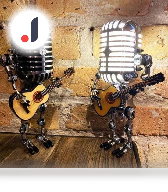 Retro Robot Microphone Night Light — Creative Lighting Solutions, Aunel