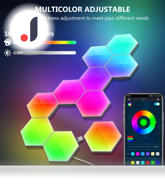 Smart LED Hexagon Wall Lights — LED Strips, LAPA