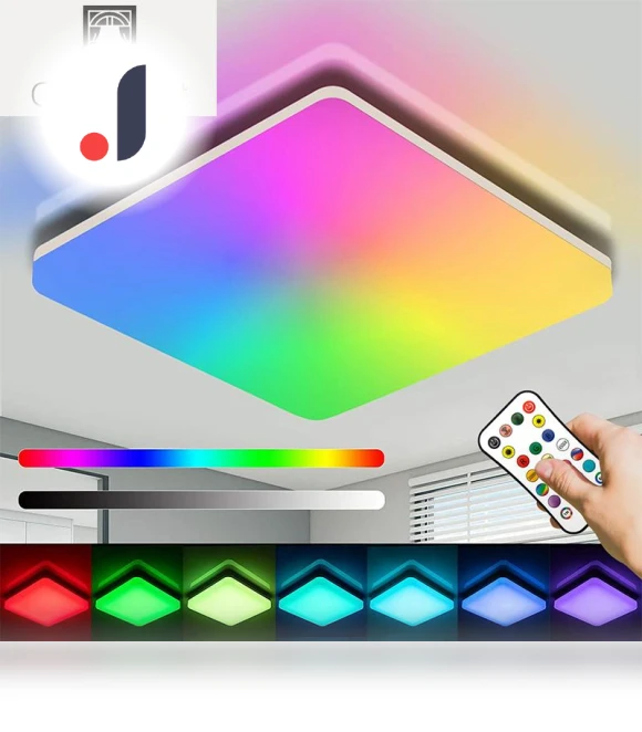 Smart RGB LED Ceiling Light Panel — Overhead Lighting, Your Warm Home