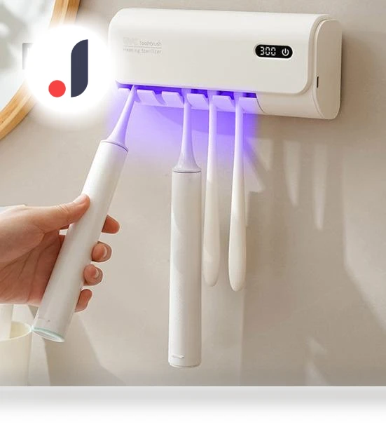 Toothbrush Holder with Dual UV Sterilization — Toothbrush Holders, Medoc