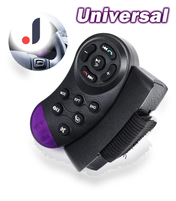 Universal Wireless Steering Wheel Remote Control Switch — Covers, Cars Auto Home
