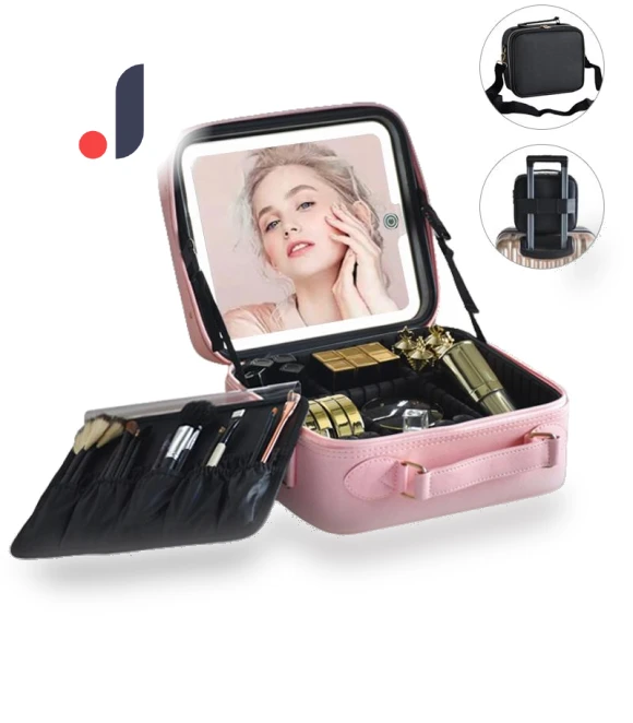 Upgraded Smart LED Makeup Mirror Bag — Cosmetic Cases, Makeup Kits