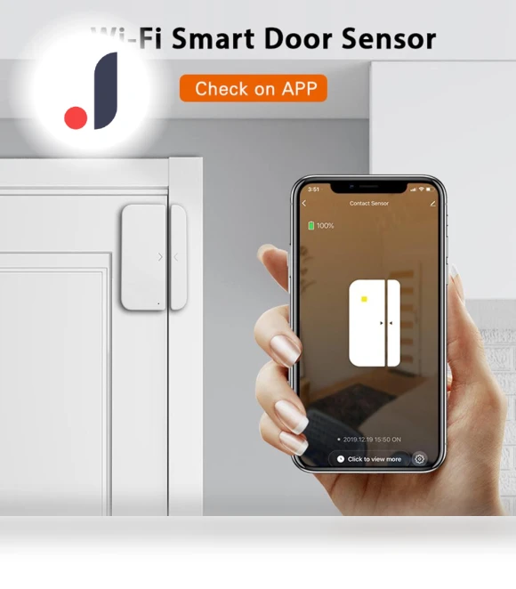 Wi-Fi Door Alarm, Window Sensor — Smart Home Security, TOMTOP JMS
