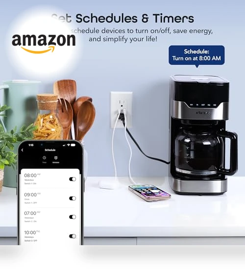 Current Smart Wi-Fi Outlet with 2 Fast Charge USB Ports — Smart Home Hubs & Controllers, Geeni
