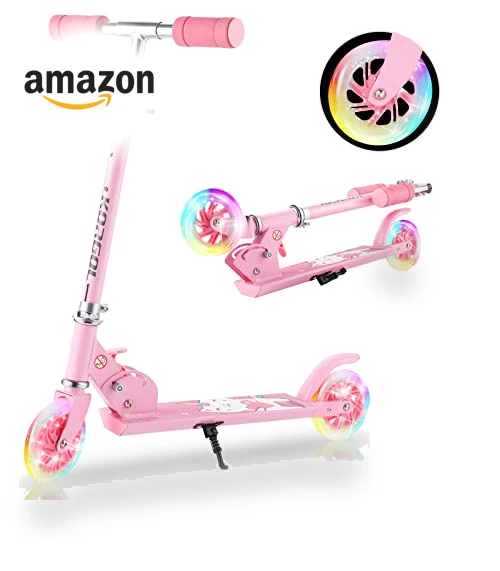 Kids Kick Scooter with LED Light Up Wheels — Push Scooters, KORGOL