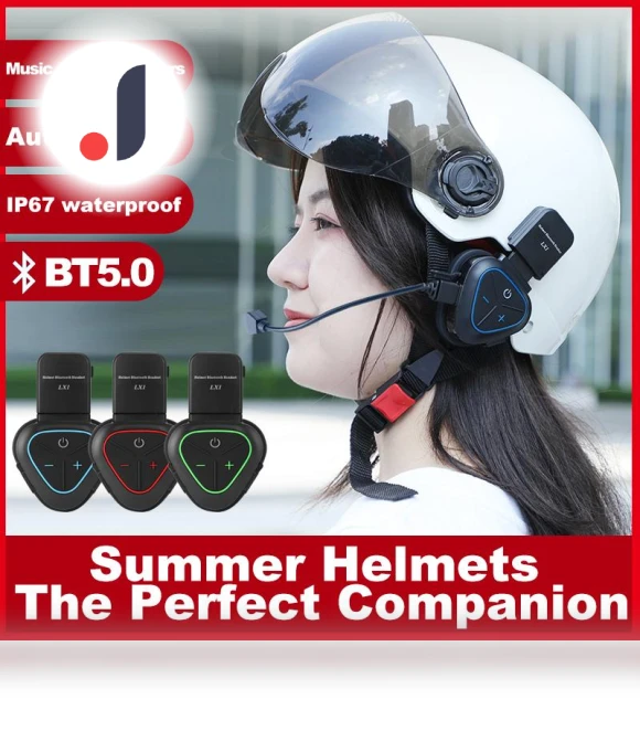 Motorcycle Summer Helmet with Bluetooth Headset — Helmets & Accessories, NyPhoenix Auto
