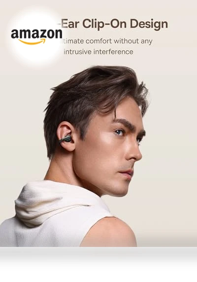 Open Ear Clip-On Earbuds — In-Ear Headphones, Baseus