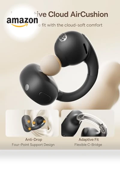 Open Ear Clip-On Earbuds — In-Ear Headphones, Baseus