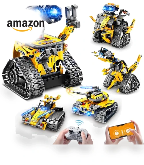 Robot Building Toys for Kids - 5 in 1 Remote & APP Controlled Building Set — Construction Kits, HOGOKIDS