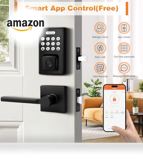 Smart Door Lock with Handle Lever — Smart Home Security, Probrico