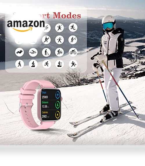 Smart Fitness Tracker Watch with Bluetooth Call — Smartwatches, PJYUBVOR