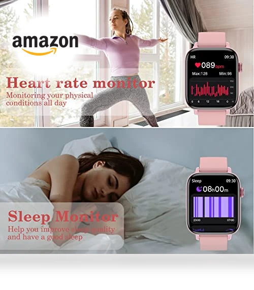 Smart Fitness Tracker Watch with Bluetooth Call — Smartwatches, PJYUBVOR