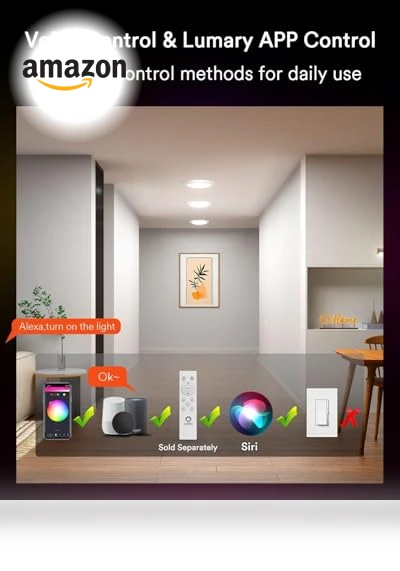 Smart Flush Mount Ceiling Lights — Overhead Lighting, Lumary