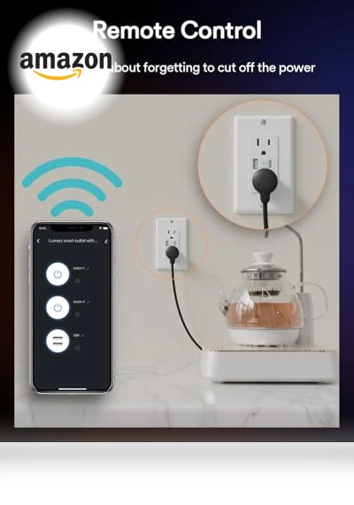 Smart Wall Outlet with Type C & USB Charger Ports — Smart Home Modules, Lumary