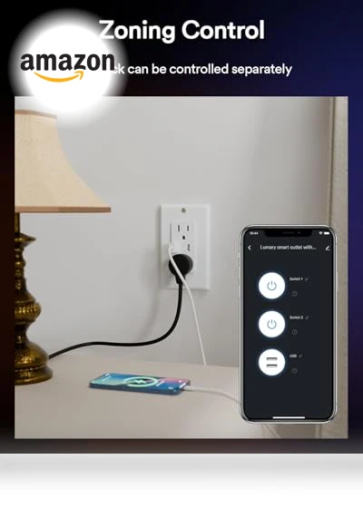 Smart Wall Outlet with Type C & USB Charger Ports — Smart Home Modules, Lumary