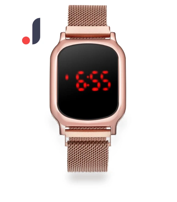 Square LED Touch Men's Watch with Magnetic Woven Strap — Men's Timepieces, Dream shoe edge
