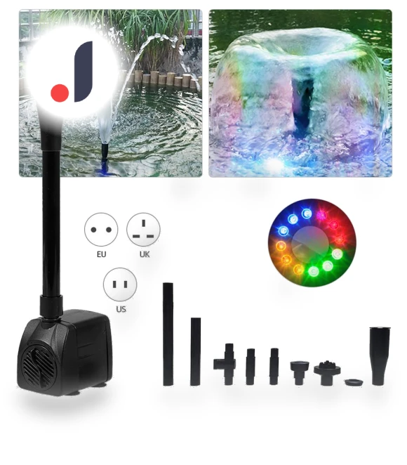 Ultra-Quiet Submersible Water Pump with 12 LED Lights — Water Pumps, Refreshing Home