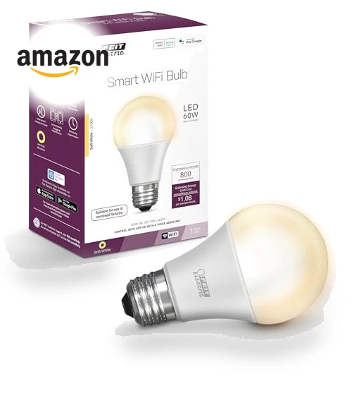 WiFi Dimmable Smart LED Light Bulb — Compact Fluorescent, Feit Electric