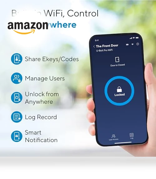 WiFi Smart Lock with Door Sensor — Smart Home Security, ULTRALOQ