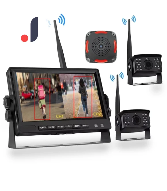 Wireless AI Blind Spot Detection System with Waterproof Rear View Camera — Rearview Cameras for Cars, Reakosound