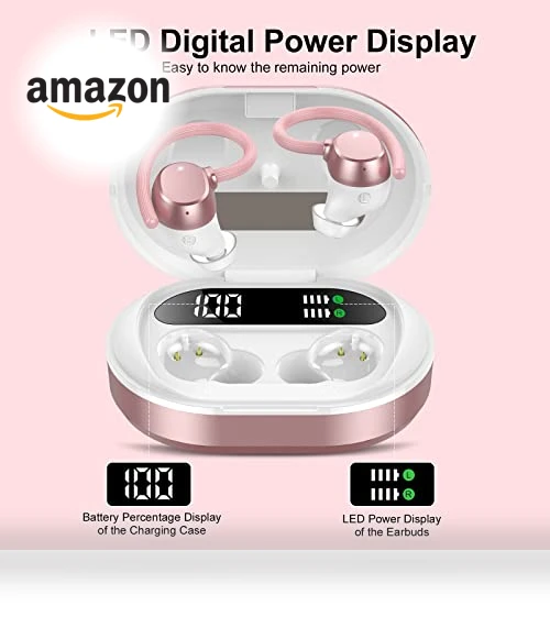 Wireless Earbuds with Dual LED Display — In-Ear Headphones, SPRTOYBAT