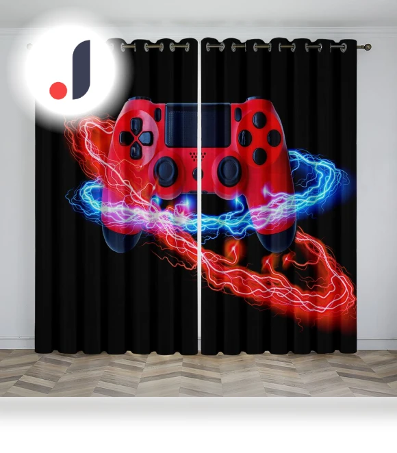 Kids Gaming Controller Curtains — Kids' Décor, A Family Of Home Textiles