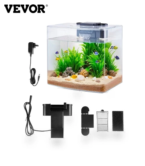 Smart Arch Clear GPPS Fish Tank Aquarium — Stands, VEVOR