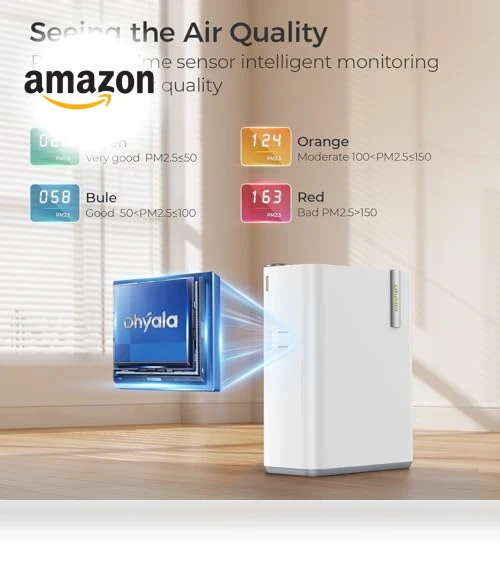 Smart WiFi Air Purifier with Humidifier — Air Moisturizers, Dhyala