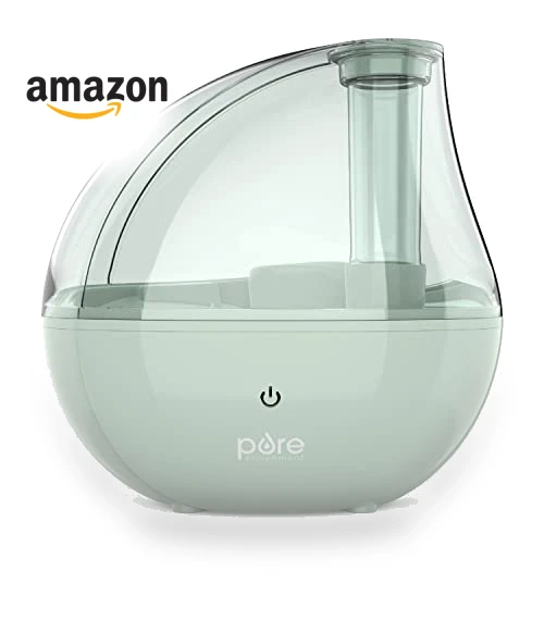 Ultrasonic Cool Mist Humidifier & Soft Glow Night Light — Air Moisturizers, Pure Enrichment