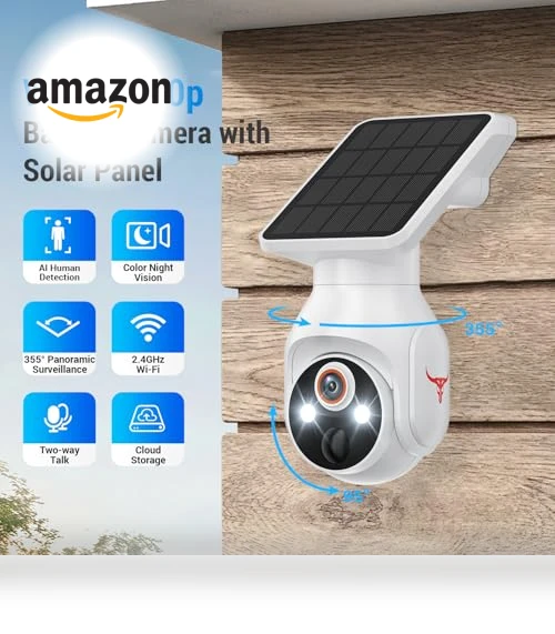 1080p Security Camera with Solar Panel — Security Cameras, FameVibe