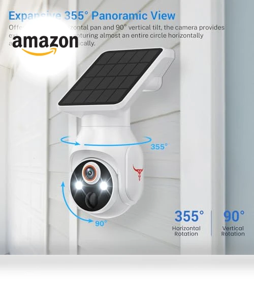 1080p Security Camera with Solar Panel — Security Cameras, FameVibe