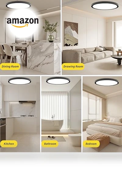 16 Inch Led Flush Mount Ceiling Light — Overhead Lighting, Bright Future Lighting
