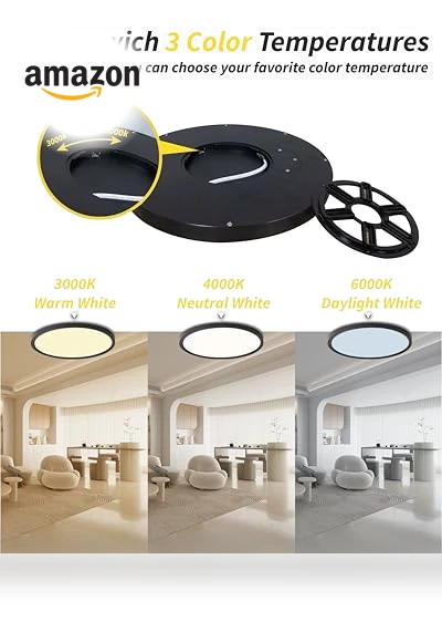 16 Inch Led Flush Mount Ceiling Light — Overhead Lighting, Bright Future Lighting