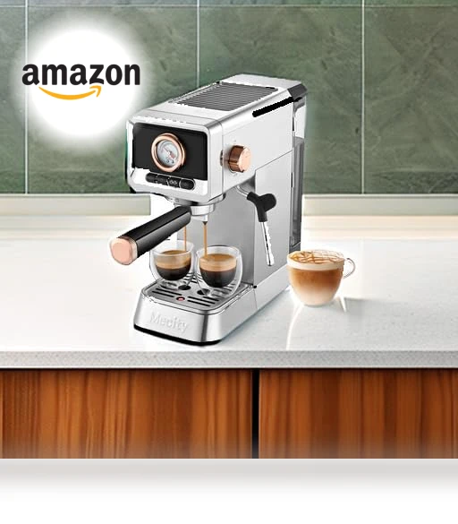 20 Bar Espresso Machine with Milk Frother — Coffee & Espresso Combos, Mecity
