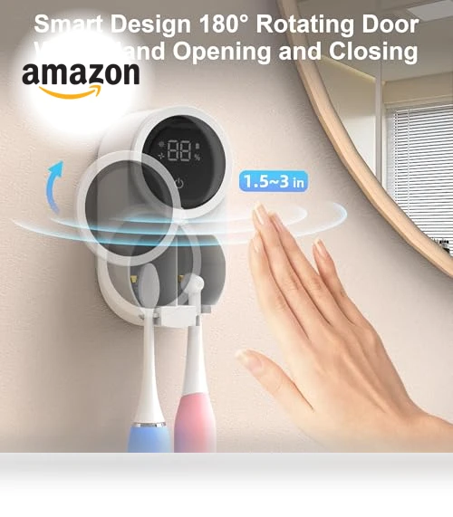 Automatic Rotating Toothbrush Holder and Cleaner — Toothbrush Holders