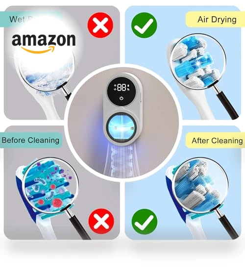 Automatic Rotating Toothbrush Holder and Cleaner — Toothbrush Holders