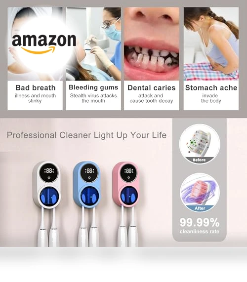 Automatic Rotating Toothbrush Holder and Cleaner — Toothbrush Holders
