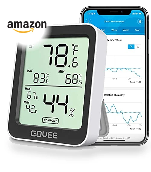 Bluetooth Indoor Room Temperature Monitor Thermometer — Home Climate Control, Govee