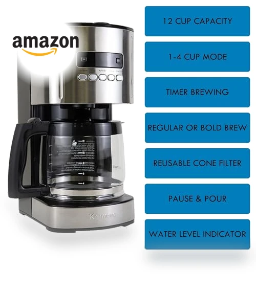 Drip Coffee Maker - 12 Cup Programmable Cafe Machine — Coffee Makers, Kenmore
